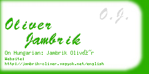 oliver jambrik business card